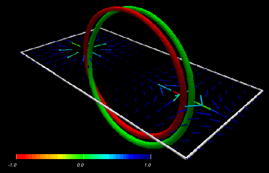 Magnetic Vortex Ring with unit Hopf Invariant