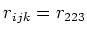 $ r_{ijk}=r_{223}$