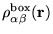 $\rho_{\alpha \beta}^{\mathrm{box}}(\mathbf{r})$