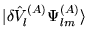 $\vert\delta \hat{V}^{(A)}_{l} \Psi^{(A)}_{lm} \rangle$