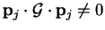 ${\bf p}_j \cdot {\cal G} \cdot {\bf p}_j \not= 0$