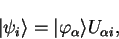 $f_i = (U^{\dag } {\tilde K} U)_{ii} $