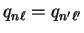 $q_{n \ell} = q_{n' \ell'}$