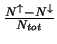 $ \frac{N^\uparrow-N^\downarrow}{N_{tot}}$