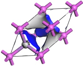 Electron density isosurface of AlAs