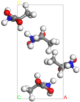 Crystal structure of L-alanine