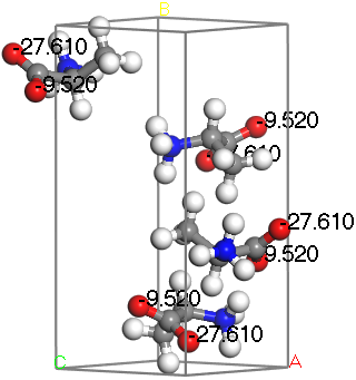 L-Alanine with 17-O isotropic chemical shielding displayed