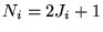 $N_{i} = 2J_{i} + 1$