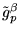 $\tilde{g}^{\beta}_{p}$